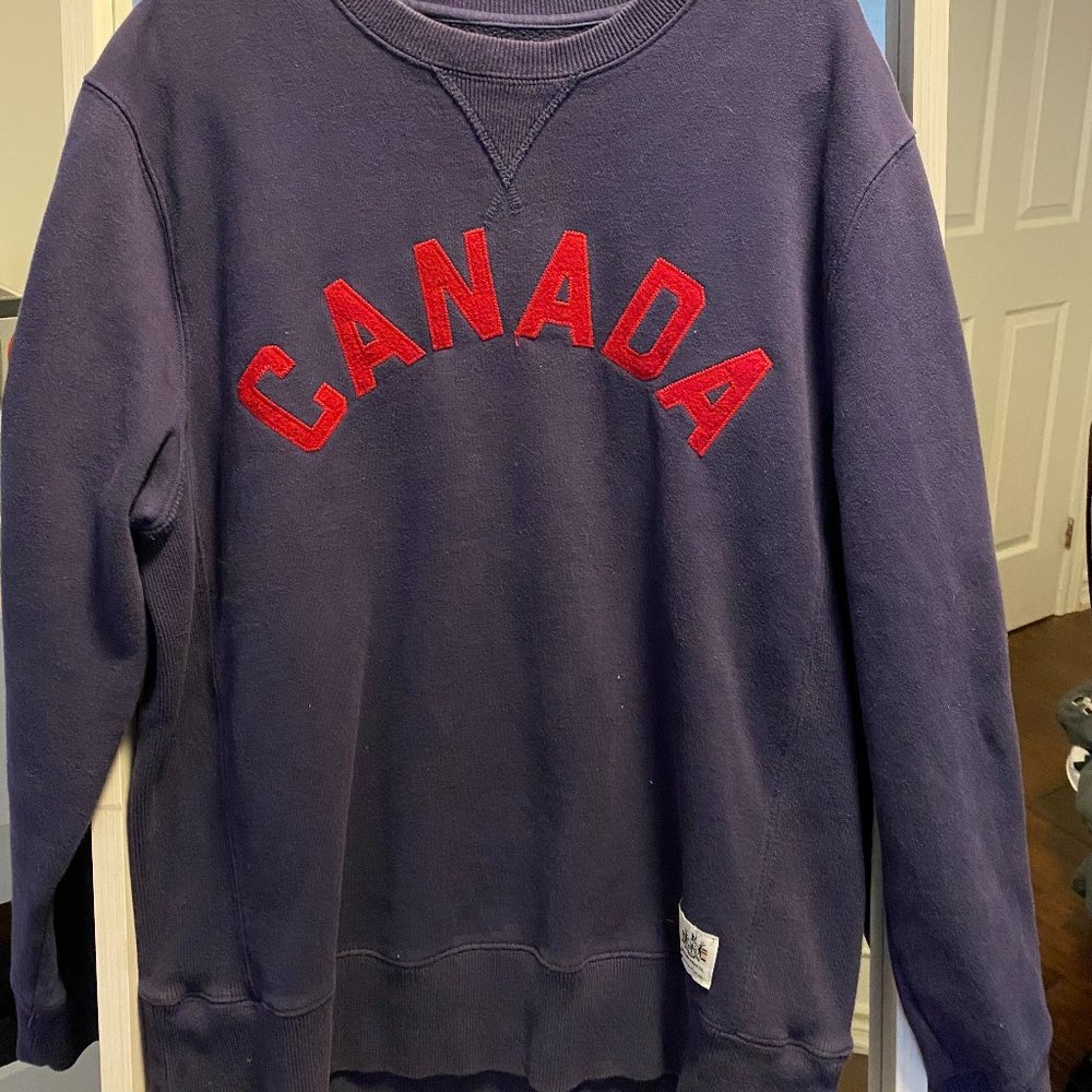Oversized Navy Canada Olympic Crew Neck Sweater